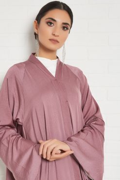 bsi3378 3 Applique & beads embellished abaya