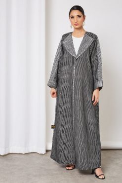Jacquard bisht abaya