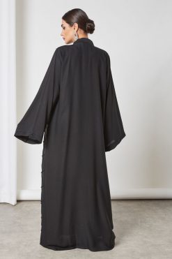 bsi3391 4 Asymmetrical embroidered abaya