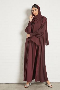 bsi3393 4 Pleated bisht abaya