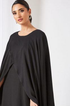 bsi3406 3 Shoulder drape abaya