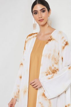 bsi3407 4 tie and Dye Bisht abaya