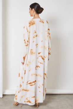 bsi3407 5 tie and Dye Bisht abaya
