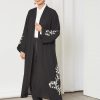 Computer embroidered abaya