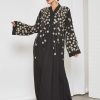 embroidered abaya