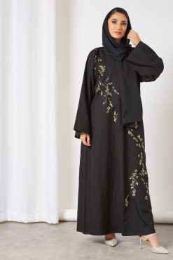bsi3419 3 Beads embellished abaya