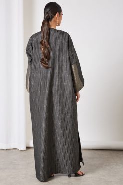 bsi3423 4 Plain bisht abaya with inner