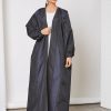 bsi3424 1 Plain bisht abaya with inner