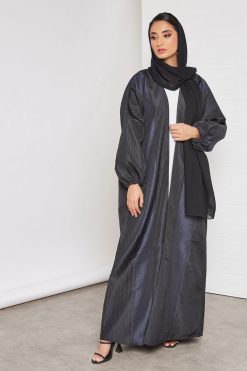 bsi3424 4 Plain bisht abaya with inner