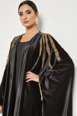 bsi3427 4 Laced kaftan abaya