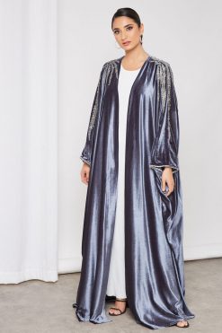 bsi3428 4 Laced kaftan abaya
