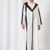 Dual shaded collared abaya