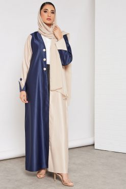 bsi3431 4 Dual shaded collared abaya