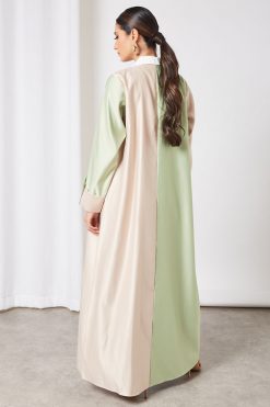 bsi3432 4 Dual shaded collared abaya