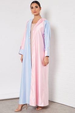 Dual shaded collared abaya