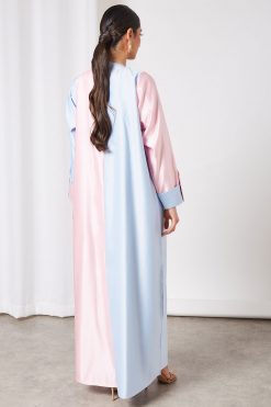 bsi3433 3 Dual shaded collared abaya
