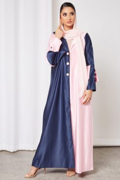 bsi3434 3 Dual shaded collared abaya