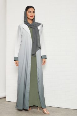 bsi3440 3 Collared abaya Set