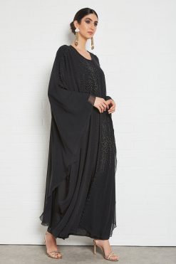 bsi3444 3 Beads embellished kaftan abaya