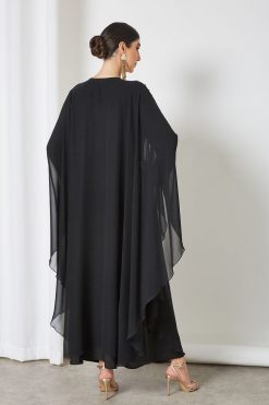 bsi3444 4 Beads embellished kaftan abaya