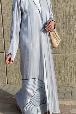 Grey Rotana Shimmer Abaya