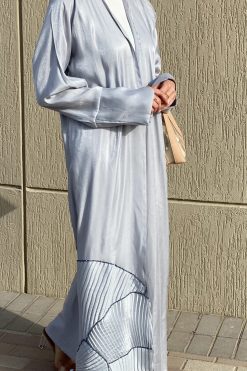 Grey Rotana Shimmer Abaya 7 MOI072101 4 scaled Grey Rotana Shimmer Abaya