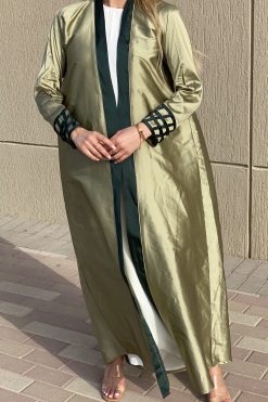Green Taffeta Abaya