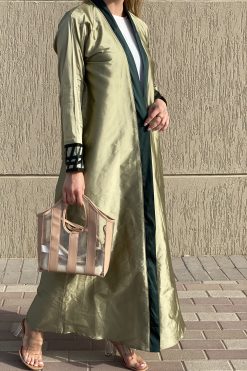 MOI072102 3 1 scaled Green Taffeta Abaya