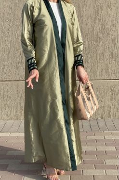 MOI072102 4 1 scaled Green Taffeta Abaya