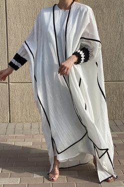MOI072103 3 scaled White Linen Casual Abaya