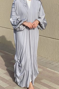 MOI072105 2 1 scaled Grey Harir Maqsood Casual Abaya
