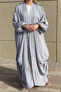 MOI072105 4 1 scaled Grey Harir Maqsood Casual Abaya