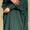 MOI072106 01 Green Linen Casual Abaya
