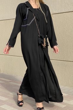 MOI072112 2 scaled Crepe Black Abaya