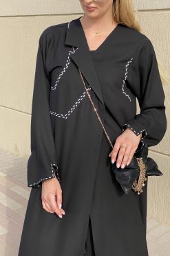 MOI072112 3 1 scaled Crepe Black Abaya