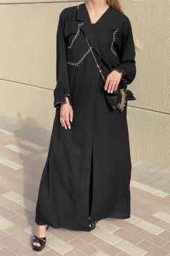 MOI072112 5 1 scaled Crepe Black Abaya