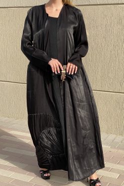 MOI072113 3 scaled Rotana Shimmer Black Abaya
