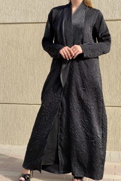 Rotana Shimmer Black Abaya