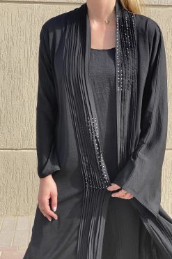 MOI072125 2 scaled Harir Maqsood Pleated Abaya