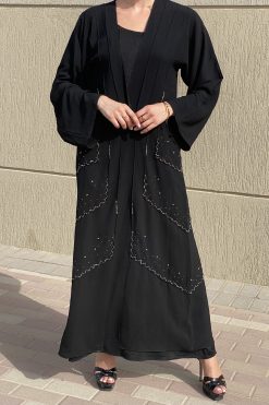 Black Embellished Abaya