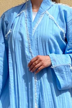Blue Linen Abaya