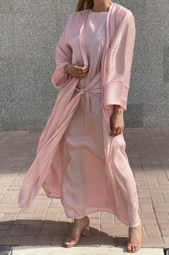 MOI072133 2 scaled Pink Abaya Set