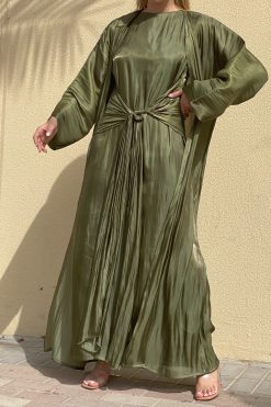 MOI072134 4 scaled Green Abaya Set