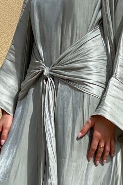 Tiara Grey Abaya Set
