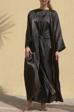 Black Abaya Set 6 MOI072137 2 scaled Black Abaya Set