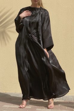 Black Abaya Set 7 MOI072137 3 scaled Black Abaya Set