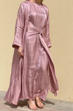 MOI072140 3 scaled Pink Abaya Set