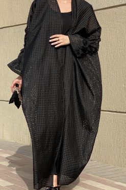 MOI072116 4 1 scaled Black Organza Abaya
