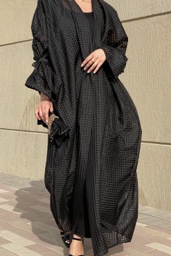 MOI072116 5 scaled Black Organza Abaya