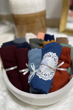French Blue Chiffon Hijab 7 FBSH 000008 4 French Blue Chiffon Hijab